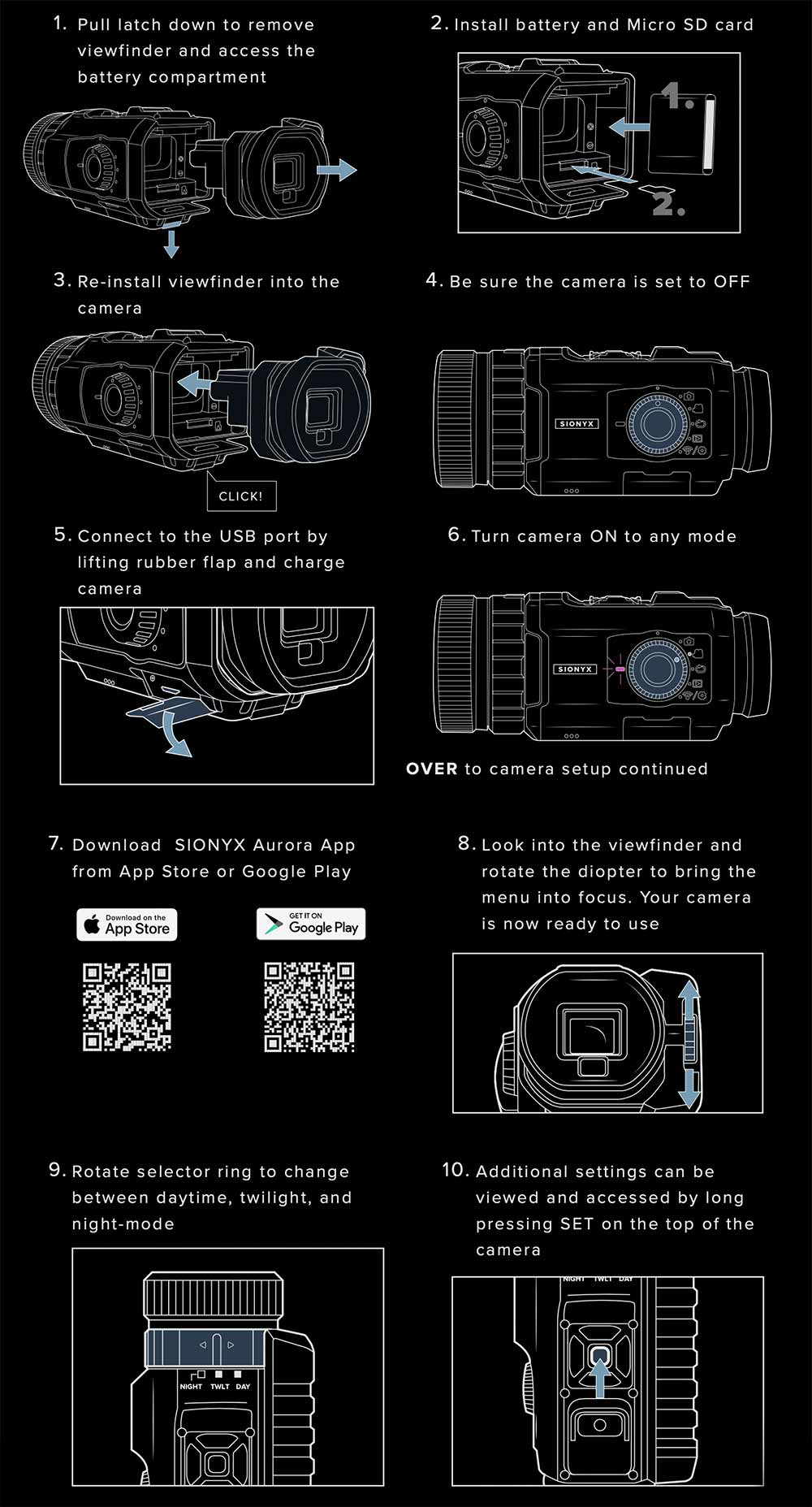 SiOnyx Dual Full Spectrum Night Vision Video Camera Directions